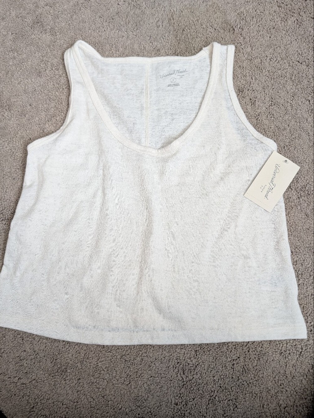Universal Thread Cream V-Neck Tank Top